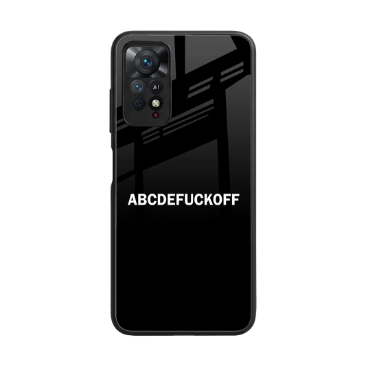 ABCDEFUCKOFF Black back phone cover | glass case for redmi note 11 pro