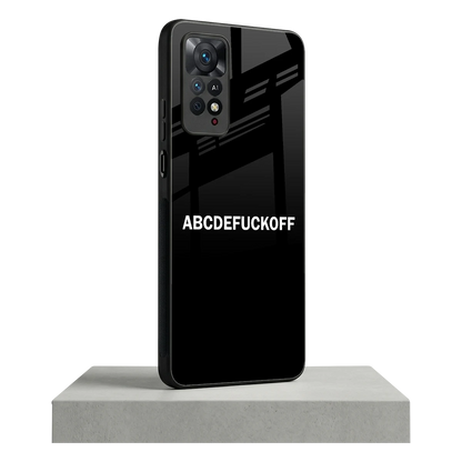 ABCDEFUCKOFF Black redmi note 11 pro mobile cover | shockproof glass phone case