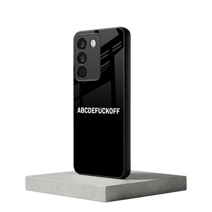 ABCDEFUCKOFF Black vivo y200 5g mobile cover | shockproof glass phone case