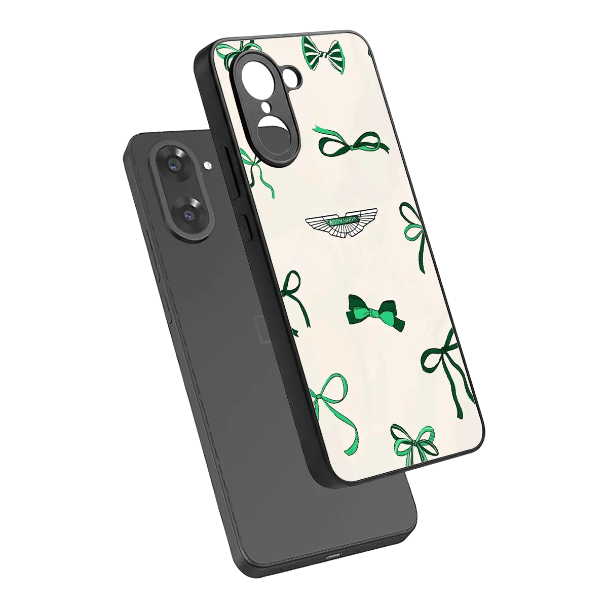 AM X Bows sleek oneplus nord ce5 5g cover with tempered glass back and TPU edges