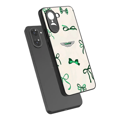 AM X Bows sleek oneplus nord ce5 5g cover with tempered glass back and TPU edges