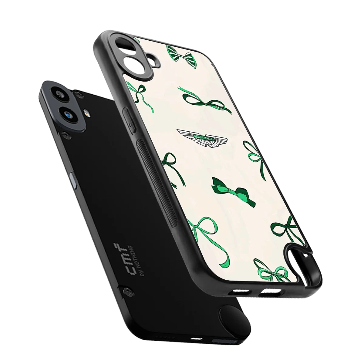 AM X Bows sleek cmf nothing phone 1 cover with tempered glass back and TPU edges