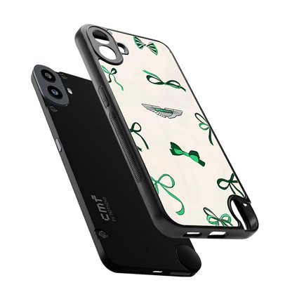 AM X Bows sleek cmf nothing phone 1 cover with tempered glass back and TPU edges