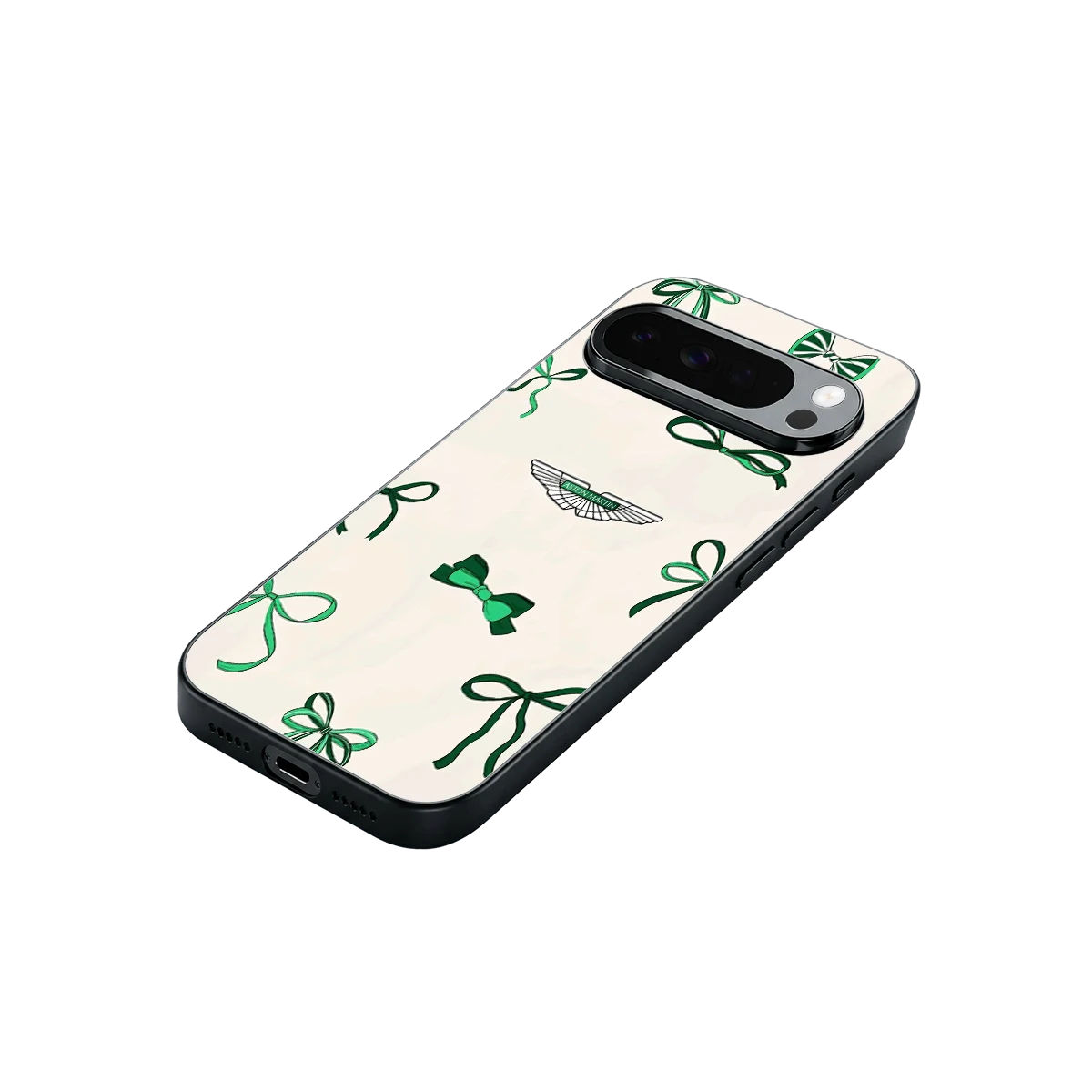 AM X Bows stylish phone case for google pixel 10 pro xl | glossy glass and slim fit