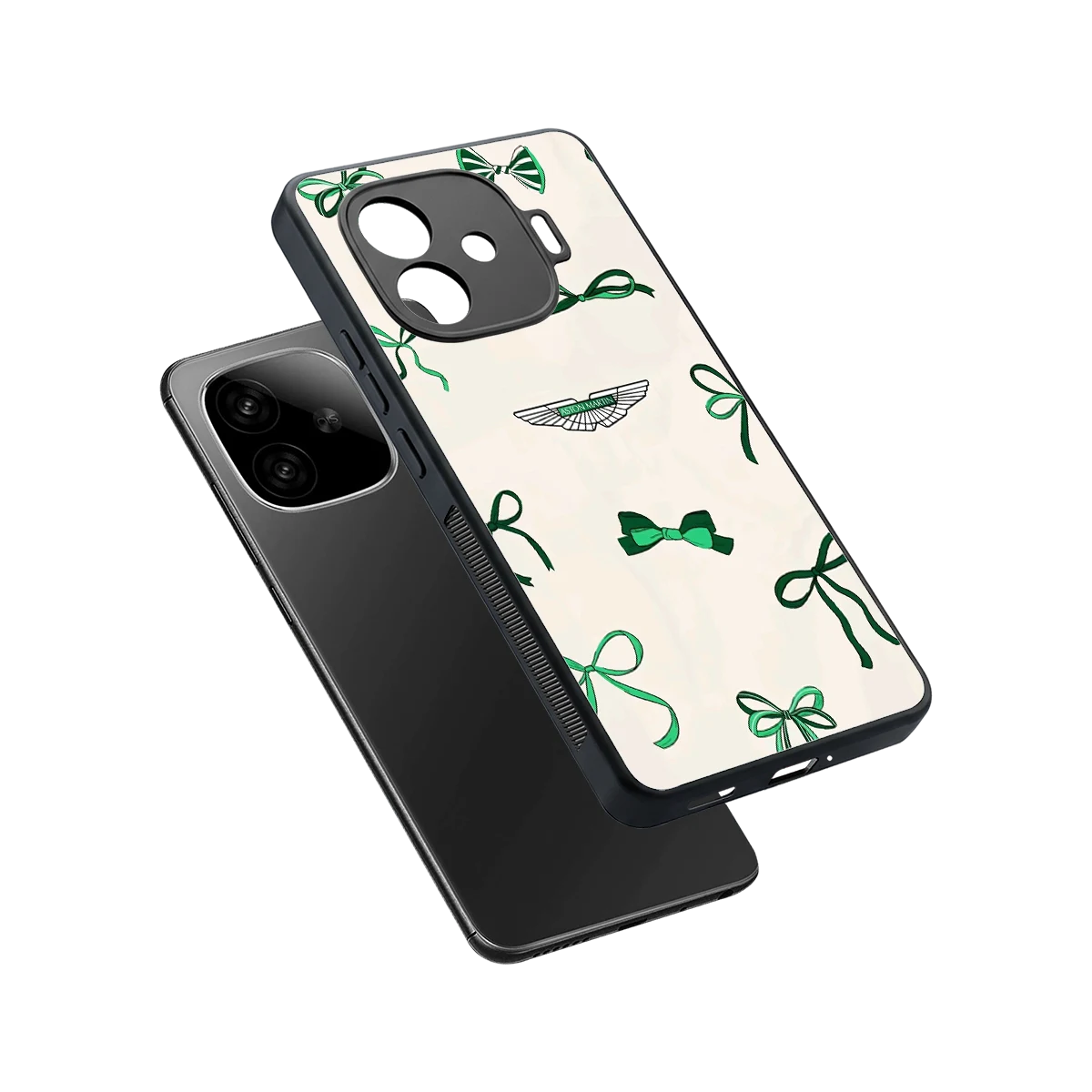 AM X Bows sleek iqoo neo 10r 5g cover with tempered glass back and TPU edges