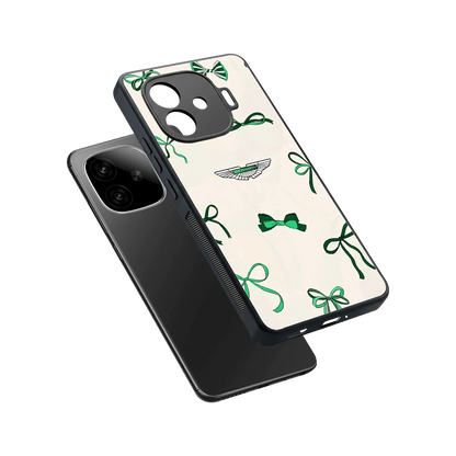 AM X Bows sleek iqoo neo 10r 5g cover with tempered glass back and TPU edges