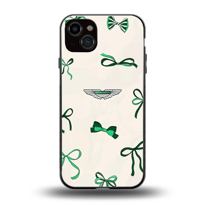 AM X Bows back phone cover | glass case for iphone 14 plus