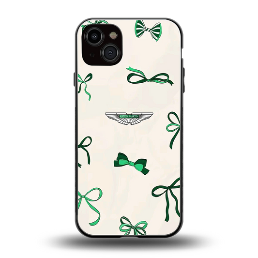 AM X Bows back phone cover | glass case for iphone 14 plus