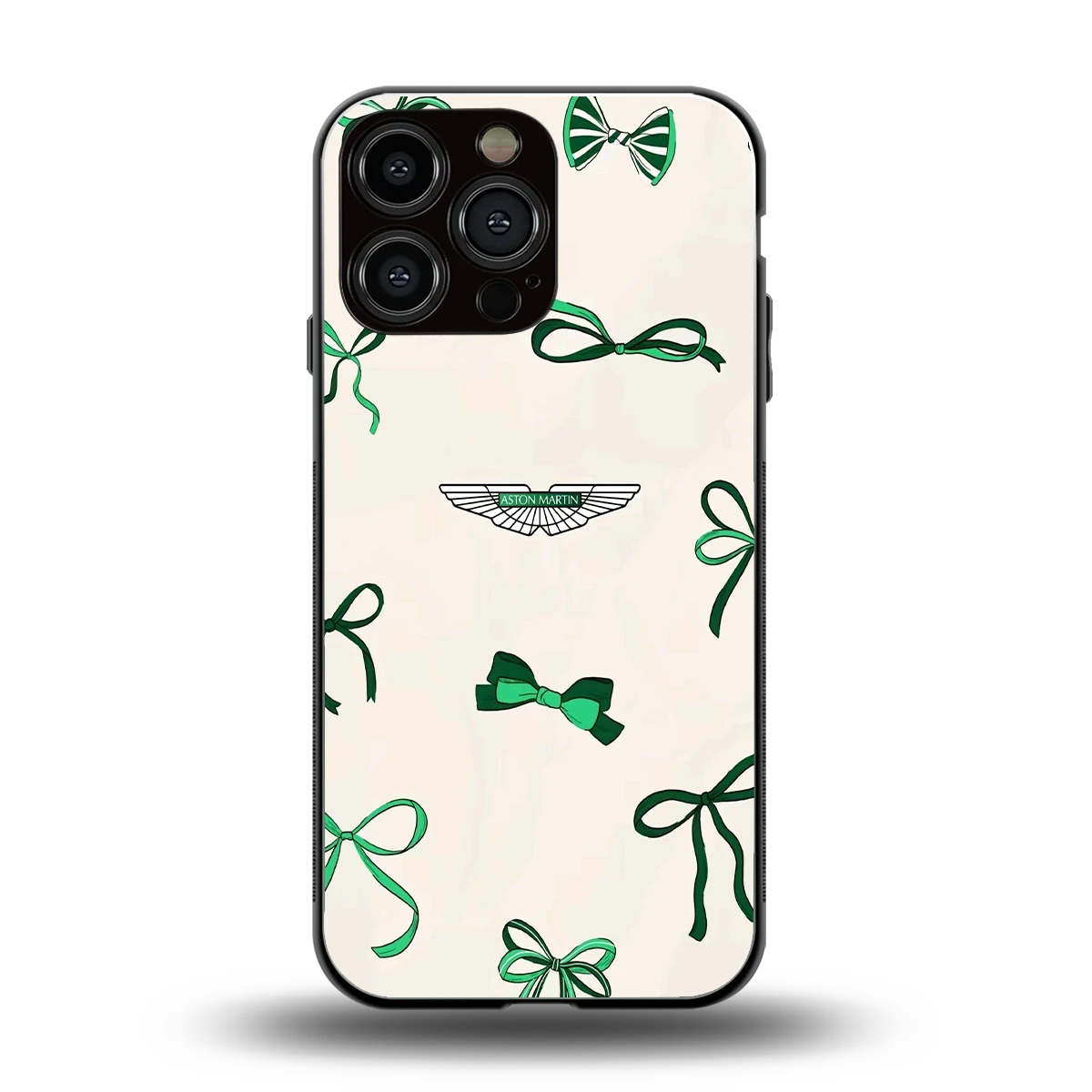 AM X Bows back phone cover | glass case for iphone 15 pro max