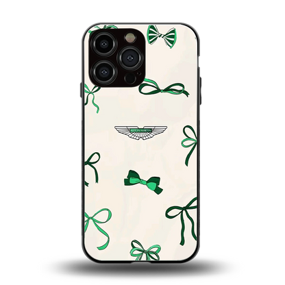 AM X Bows back phone cover | glass case for iphone 15 pro max