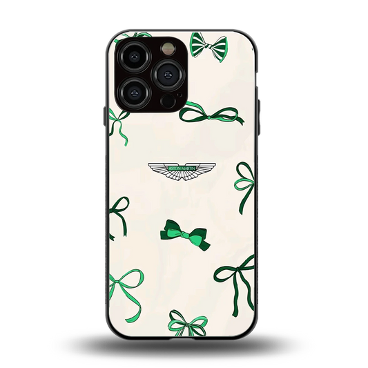 AM X Bows back phone cover | glass case for iphone 15 pro max