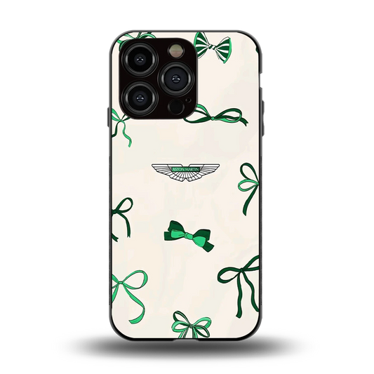 AM X Bows back phone cover | glass case for iphone 15 pro