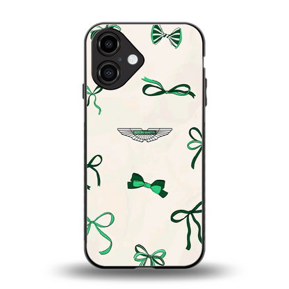 AM X Bows Phone Case for Iphone 16 | Glass Case