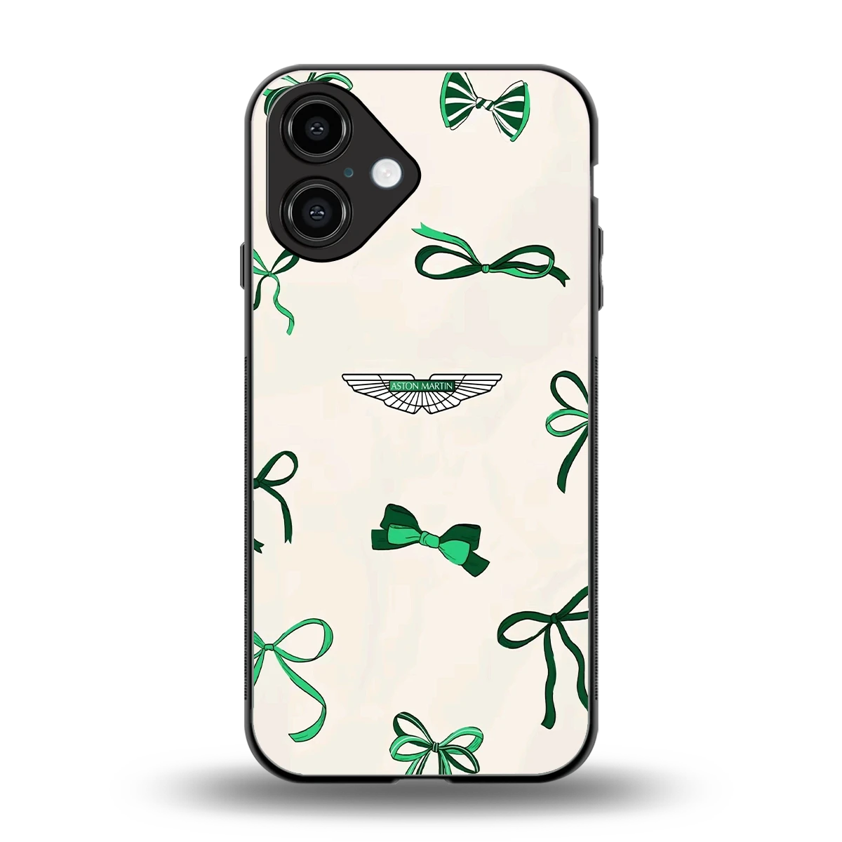 AM X Bows back phone cover | glass case for iphone 16