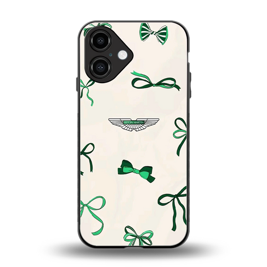 AM X Bows back phone cover | glass case for iphone 16