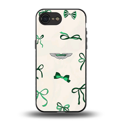 AM X Bows back phone cover | glass case for iphone 16e