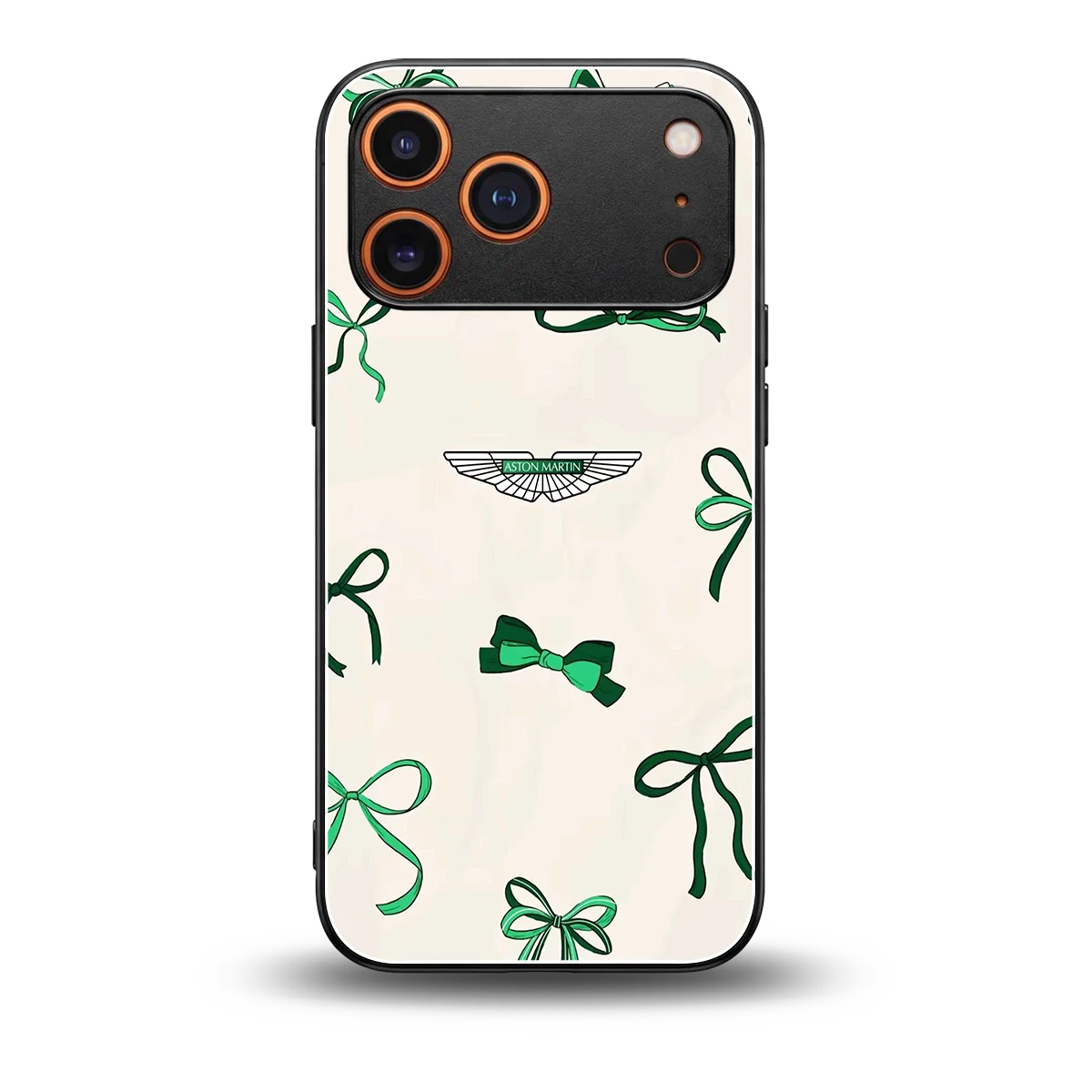 AM X Bows back phone cover | glass case for iphone 17 pro max