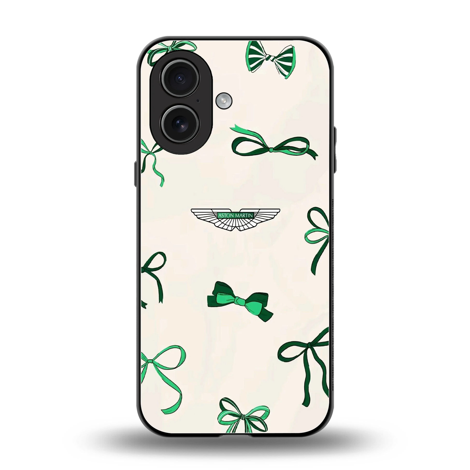 AM X Bows back phone cover | glass case for iphone 17