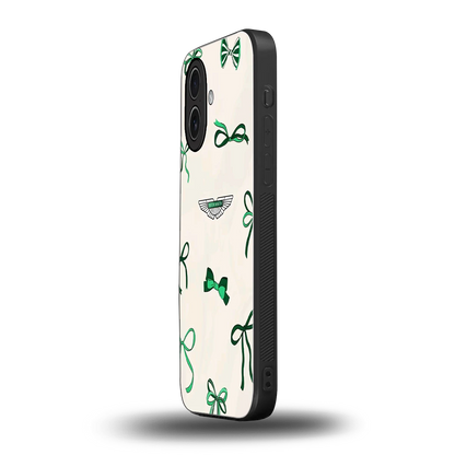 AM X Bows iphone 17 mobile cover | shockproof glass phone case