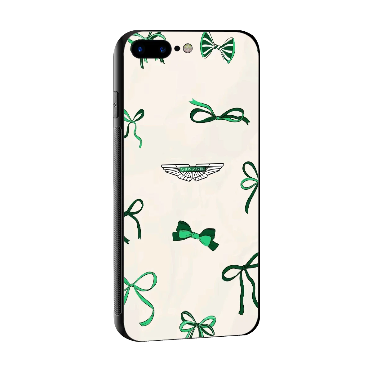 AM X Bows sleek iphone 8 plus cover with tempered glass back and TPU edges