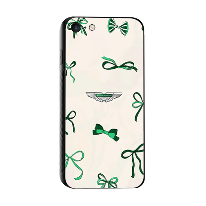 AM X Bows sleek iphone 7 cover with tempered glass back and TPU edges