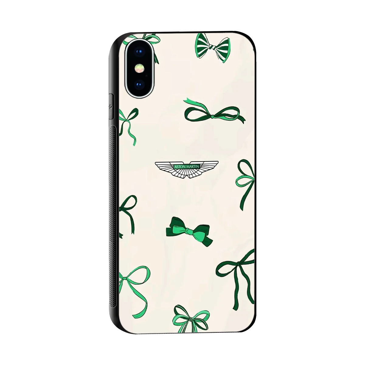 AM X Bows sleek iphone x cover with tempered glass back and TPU edges