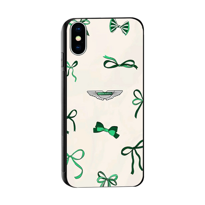 AM X Bows sleek iphone x cover with tempered glass back and TPU edges
