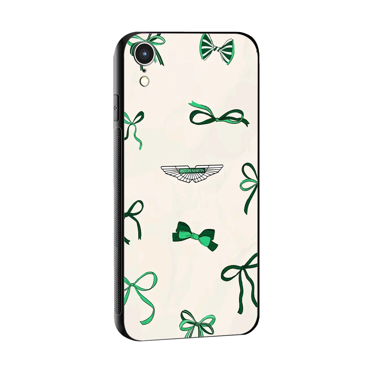 AM X Bows sleek iphone xr cover with tempered glass back and TPU edges