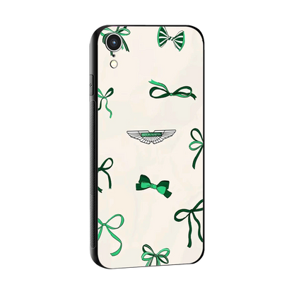 AM X Bows sleek iphone xr cover with tempered glass back and TPU edges