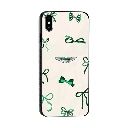 AM X Bows sleek iphone xs max cover with tempered glass back and TPU edges