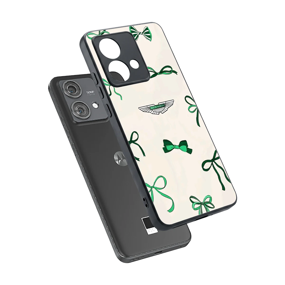 AM X Bows sleek motorola edge 40 neo 5g cover with tempered glass back and TPU edges