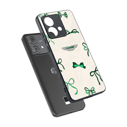 AM X Bows sleek motorola edge 40 neo 5g cover with tempered glass back and TPU edges
