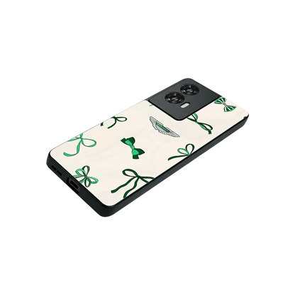 AM X Bows stylish phone case for motorola edge 50 fusion | glossy glass and slim fit