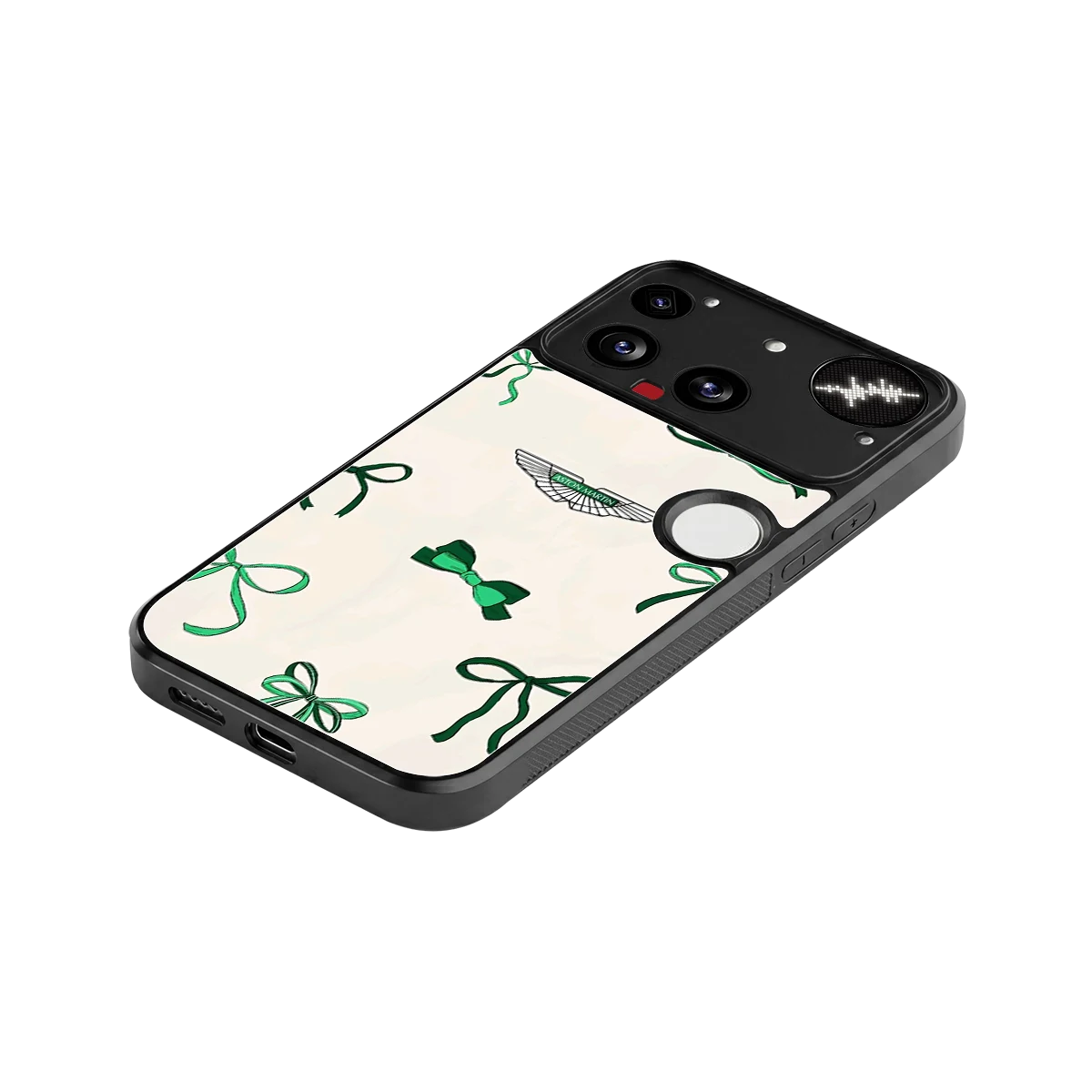 AM X Bows stylish phone case for nothing phone 3 | glossy glass and slim fit