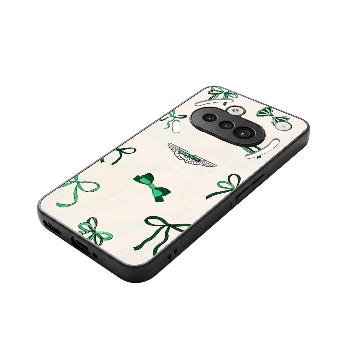 AM X Bows stylish phone case for nothing phone 3a | glossy glass and slim fit