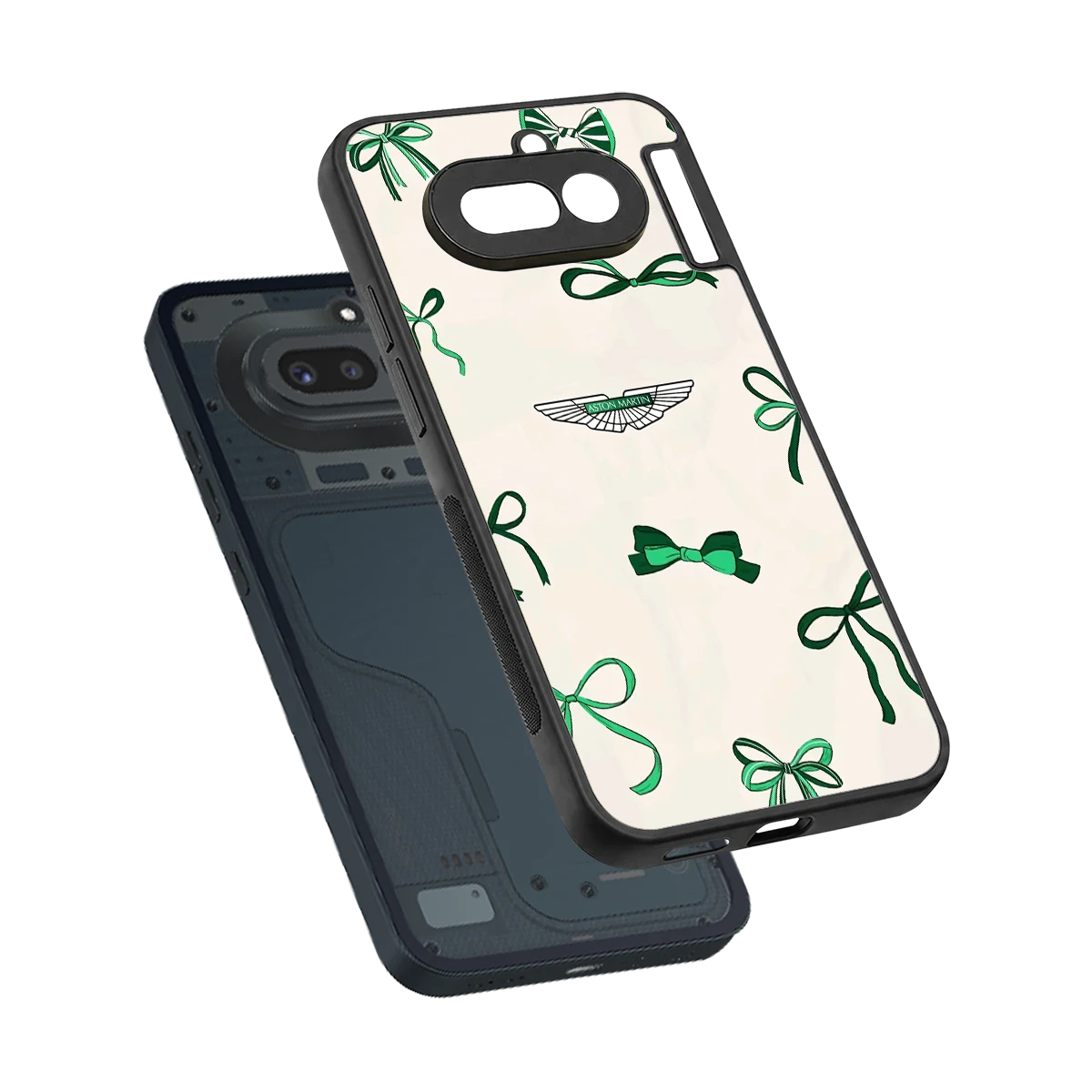 AM X Bows sleek nothing phone 4a cover with tempered glass back and TPU edges