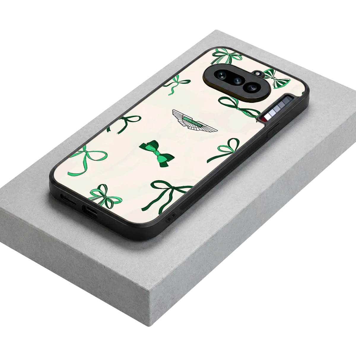 AM X Bows stylish phone case for nothing phone 4a | glossy glass and slim fit