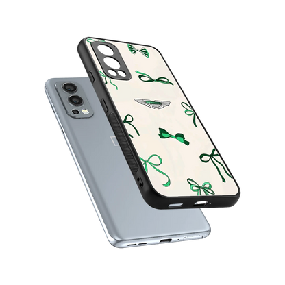 AM X Bows sleek oneplus nord 2 cover with tempered glass back and TPU edges