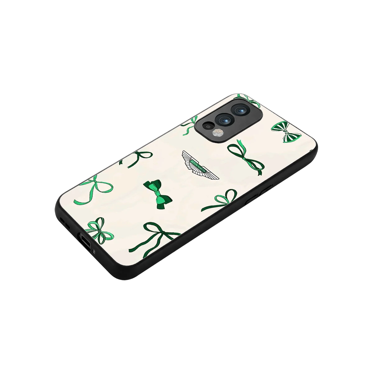AM X Bows stylish phone case for oneplus nord 2 | glossy glass and slim fit