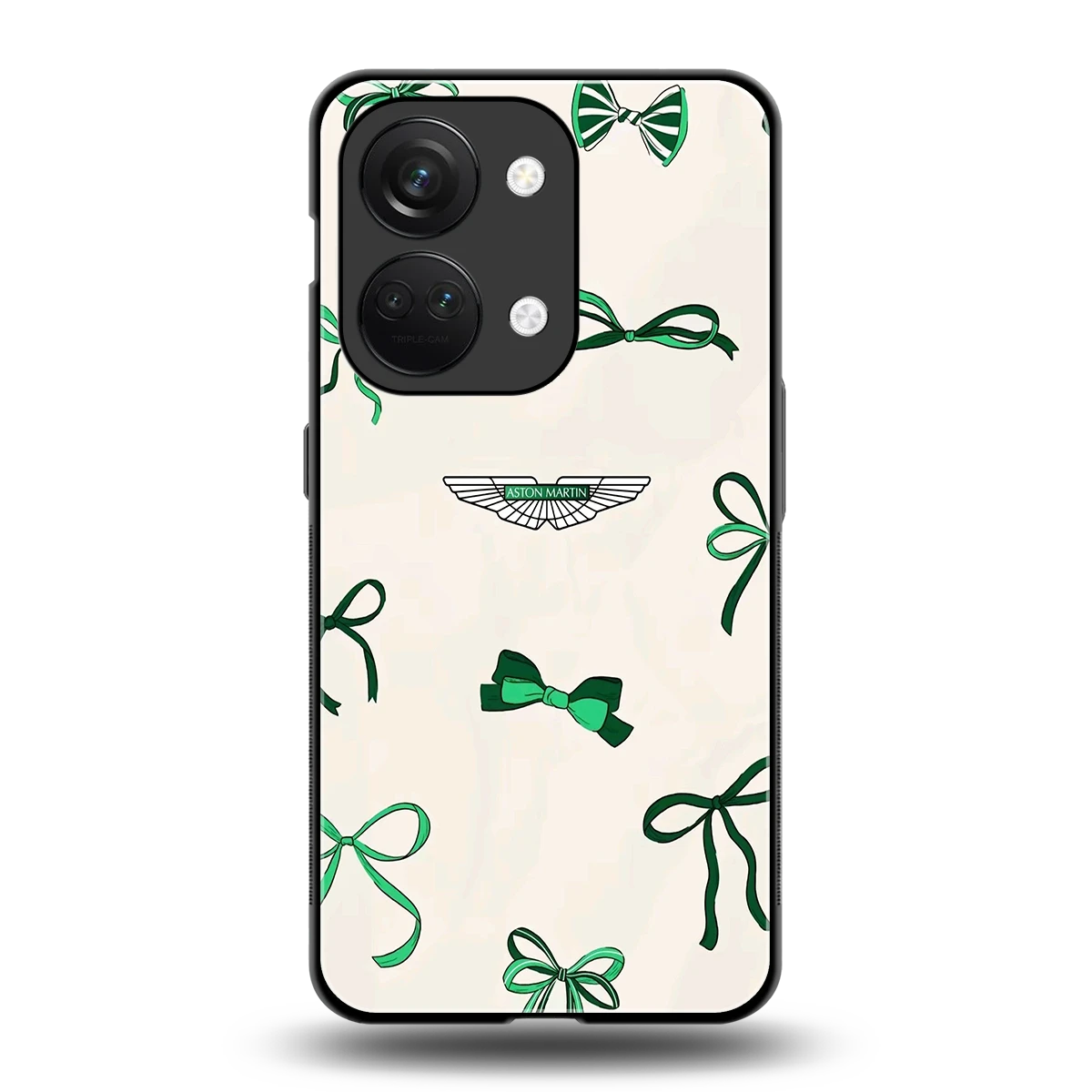 AM X Bows back phone cover | glass case for oneplus nord 3