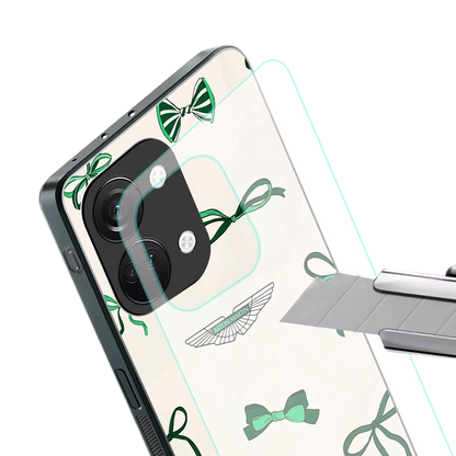 AM X Bows stylish phone case for oneplus nord 3 | glossy glass and slim fit