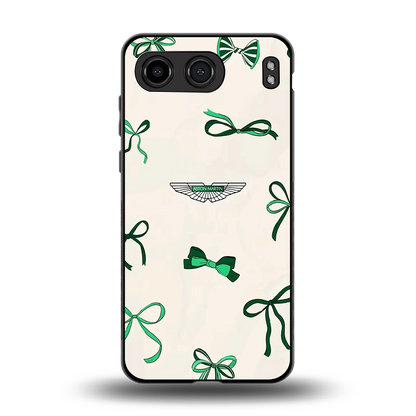 AM X Bows back phone cover | glass case for oneplus nord 4