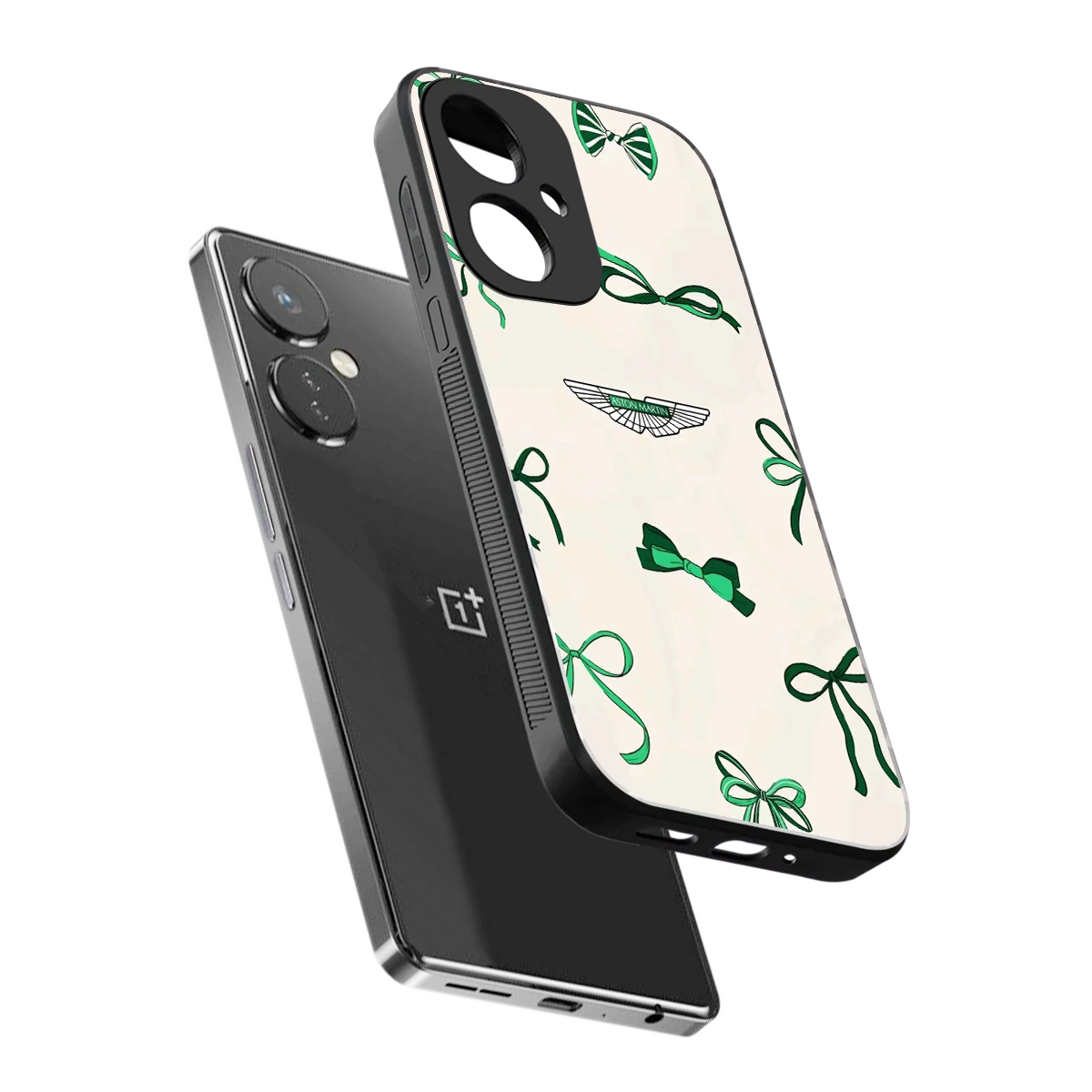 AM X Bows sleek oneplus nord ce 3 cover with tempered glass back and TPU edges