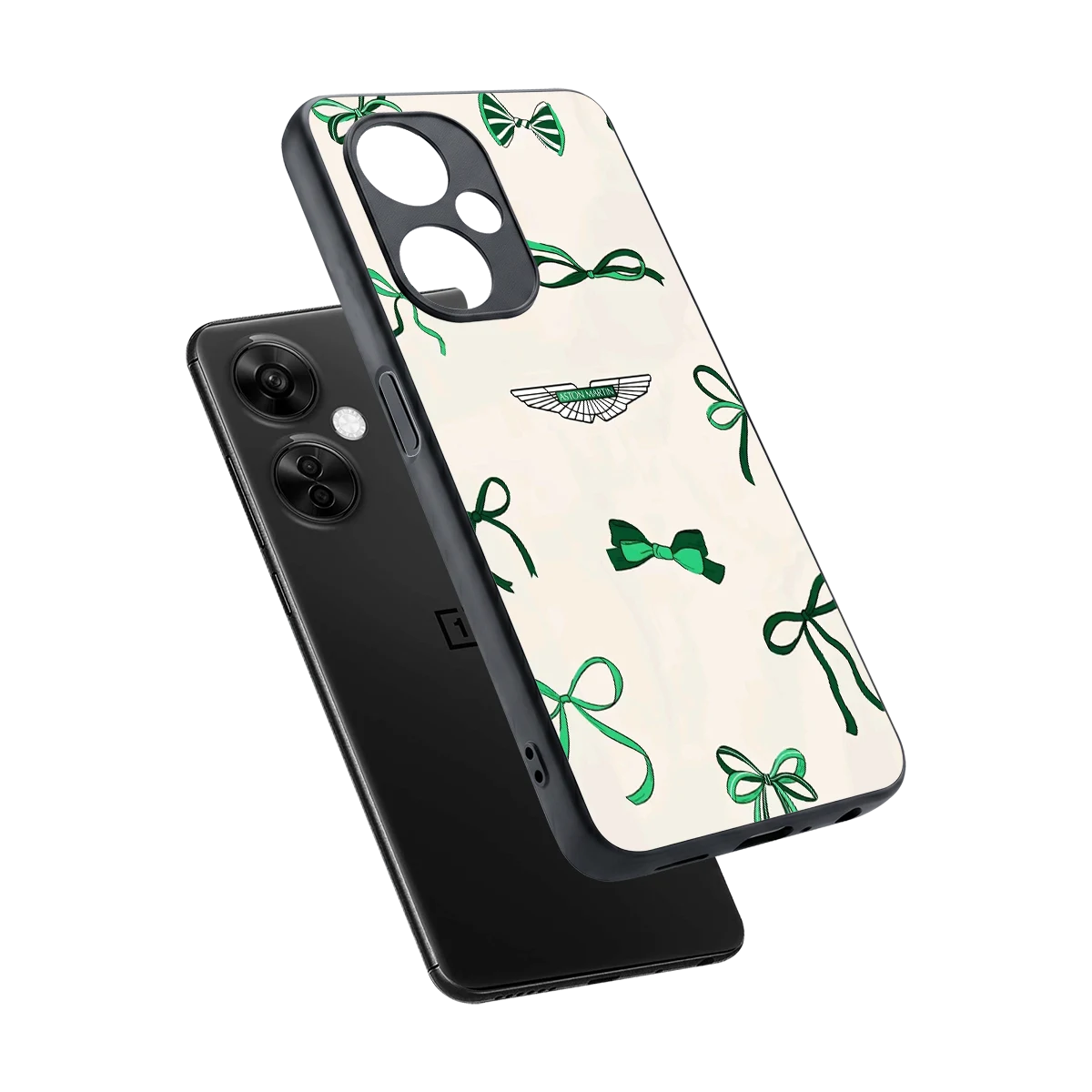 AM X Bows sleek oneplus nord ce 3 lite cover with tempered glass back and TPU edges