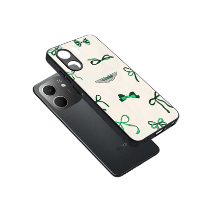 AM X Bows sleek oppo a5x 5g cover with tempered glass back and TPU edges