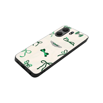 AM X Bows stylish phone case for oppo a5x 5g | glossy glass and slim fit