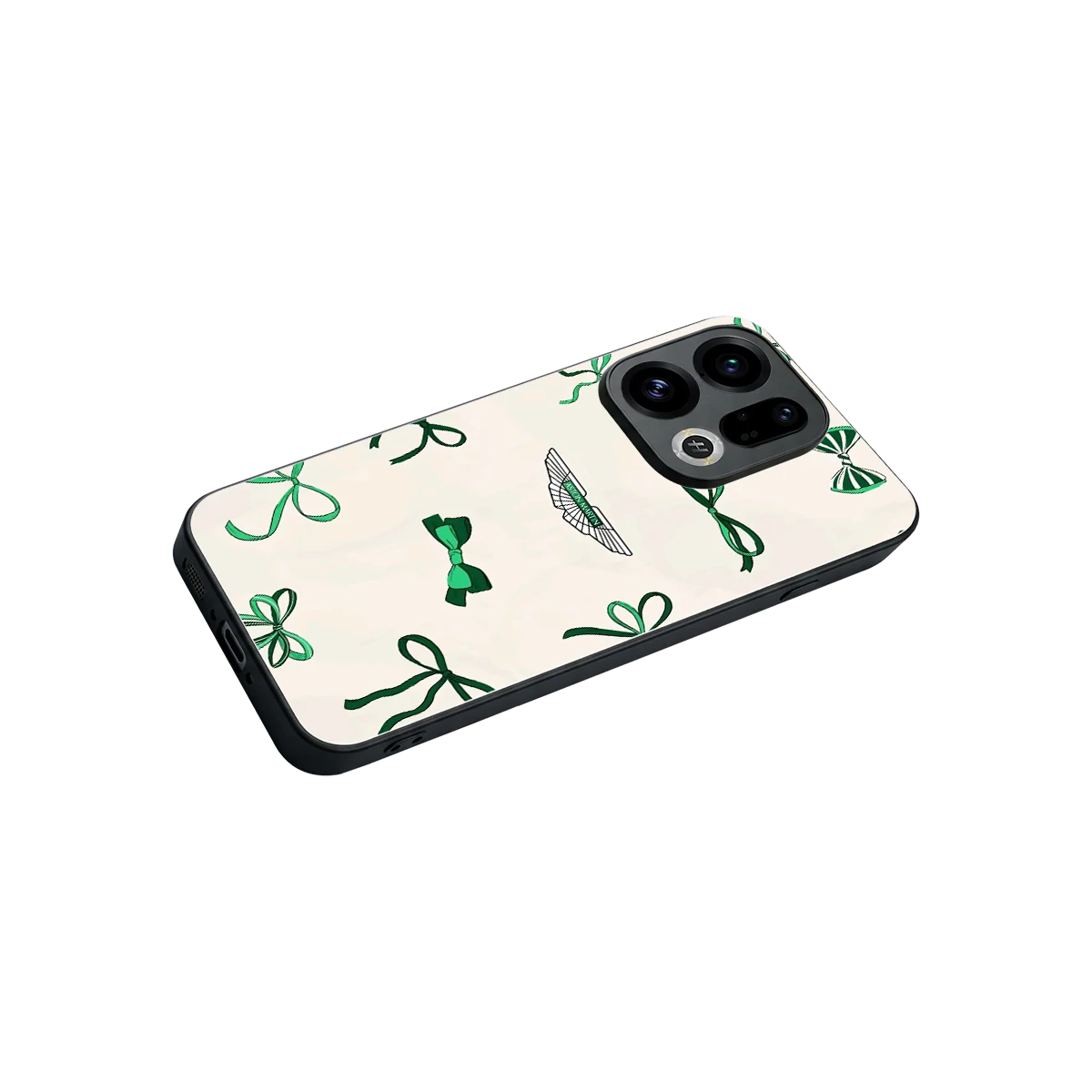 AM X Bows stylish phone case for oppo find x9 | glossy glass and slim fit