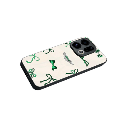 AM X Bows stylish phone case for oppo find x9 | glossy glass and slim fit