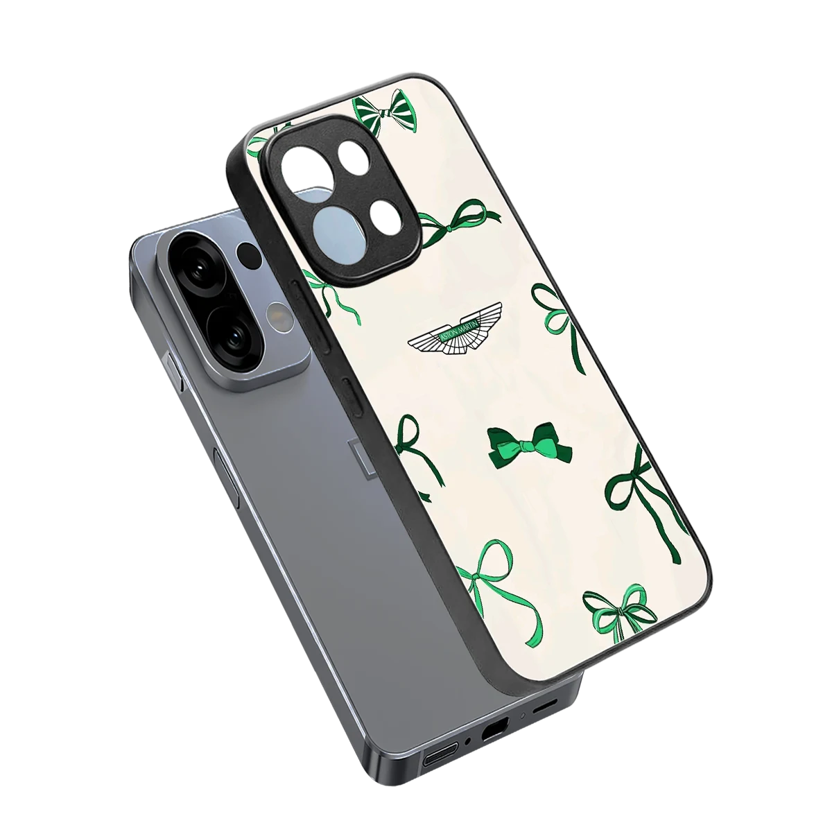AM X Bows sleek oppo k13 5g cover with tempered glass back and TPU edges