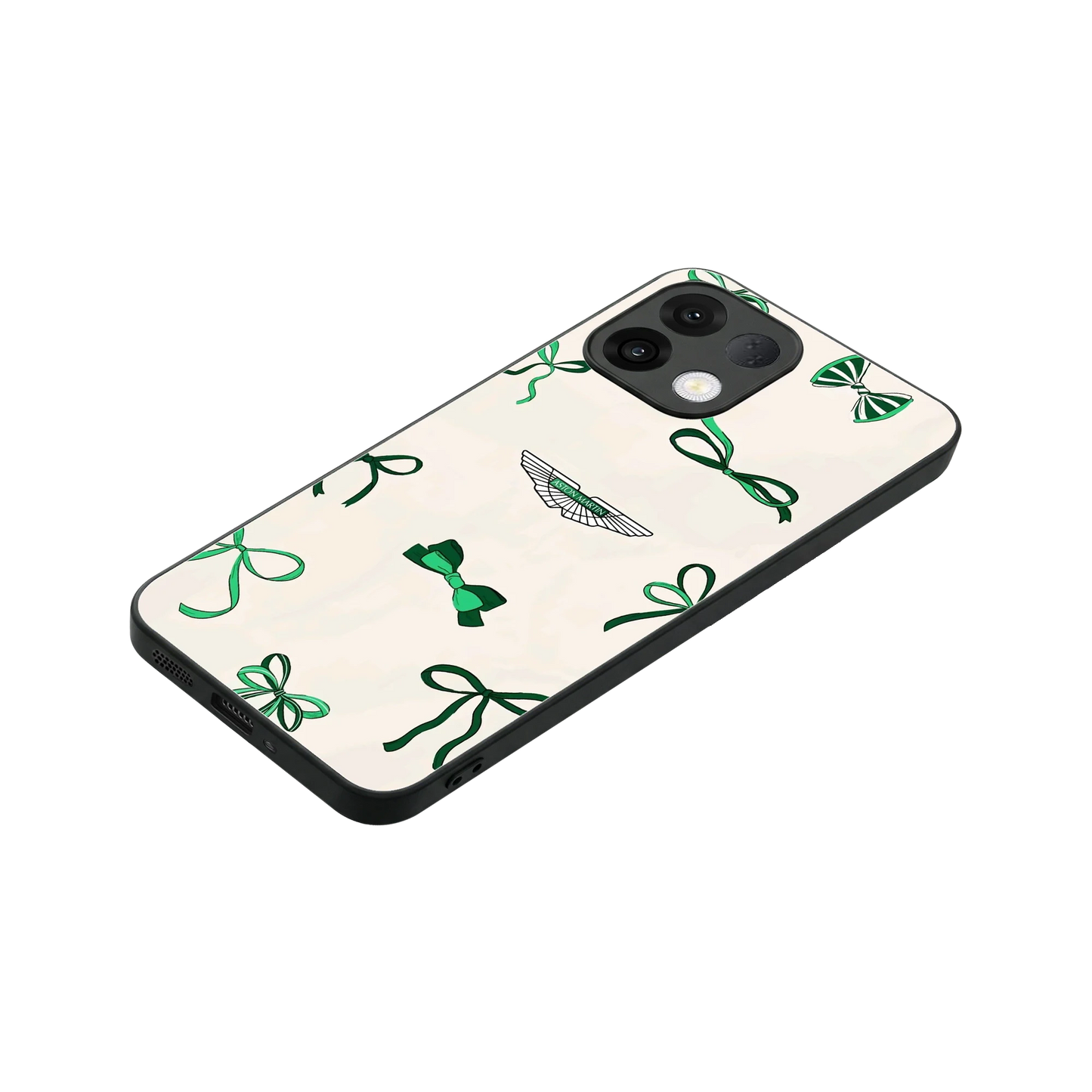 AM X Bows stylish phone case for oppo k13 5g | glossy glass and slim fit